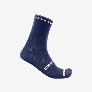 Castelli ROSSO CORSA PRO 15 Men Socks Blue | 9074-HDANF