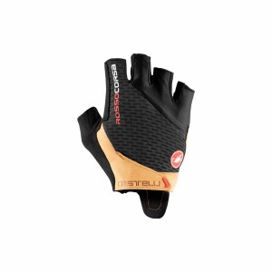 Castelli ROSSO CORSA PRO V Men Gloves Black / Brown | 3795-BFSNP