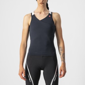 Castelli SOLARIS TOP Women Jersey Black / White | 7920-UDIKC