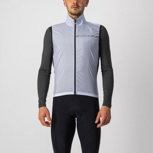 Castelli SQUADRA STRETCH Men Vest Silver Grey / Dark Grey | 5643-TNXJI