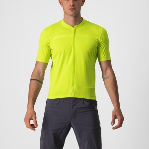 Castelli UNLIMITED ALLROAD Men Jersey Light Green | 5934-SKQMY