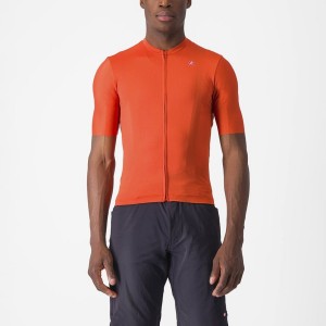 Castelli UNLIMITED ENTRATA 2 Men Jersey Orange Red / Grey | 4693-FKDJE