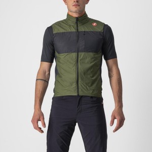 Castelli UNLIMITED PUFFY Men Vest Light Green / Dark Grey | 4681-SACYJ