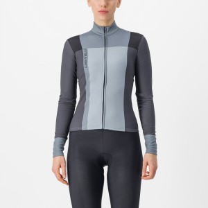 Castelli UNLIMITED W THERMAL Women Jersey Black / Grey | 6835-CJASG