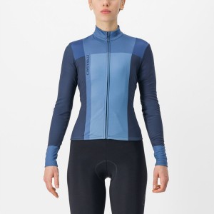 Castelli UNLIMITED W THERMAL Women Jersey Blue / Blue | 9086-TZNHW