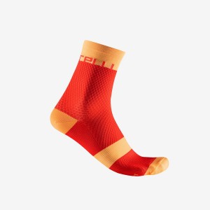 Castelli VELOCISSIMA 12 Women Socks Orange | 6725-ESMPH