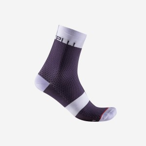 Castelli VELOCISSIMA 12 Women Socks Purple | 4968-XKZYJ