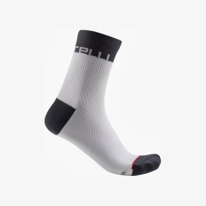 Castelli VELOCISSIMA 12 Women Socks White / Dark Grey | 9143-UGIAM