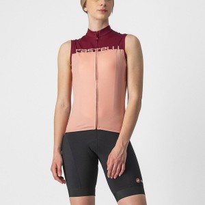 Castelli VELOCISSIMA SLEEVELESS Women Jersey Pink / Burgundy | 5981-DEABM