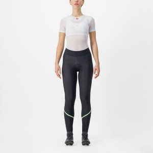 Castelli VELOCISSIMA THERMAL Women Leggings Black / Mint / Black | 3972-TKMHZ