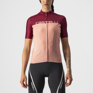 Castelli VELOCISSIMA Women Jersey Pink / Burgundy | 9246-MVOTN