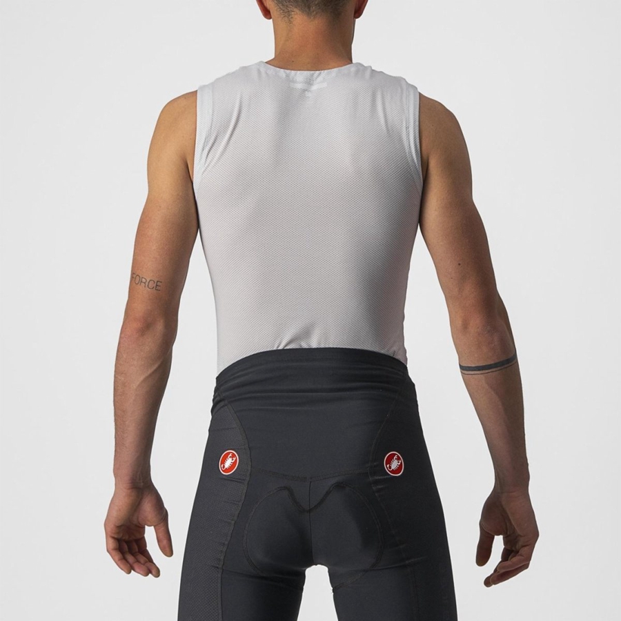 Castelli ACTIVE COOLING SLEEVELESS Men Base Layer Silver Grey | 5629-ARJPL