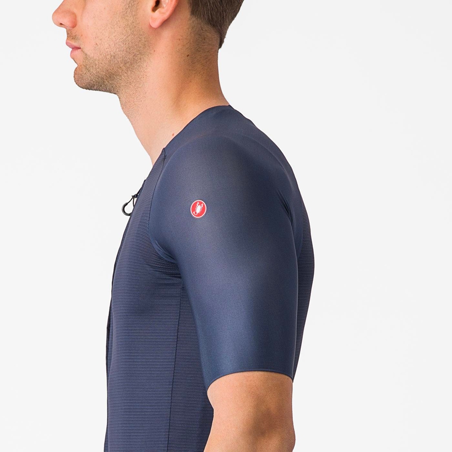 Castelli AERO RACE 7.0 Men Jersey Blue | 4730-QNRIV