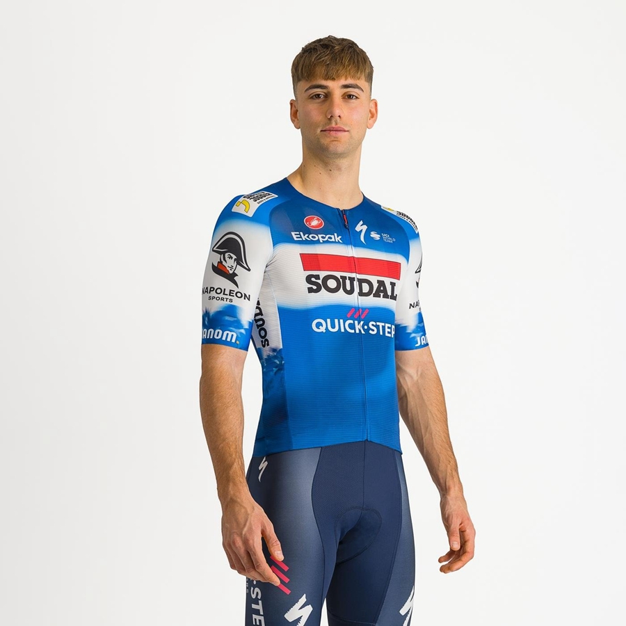 Castelli AERO RACE 7.0 Men Jersey Blue / White | 7154-UFRMC