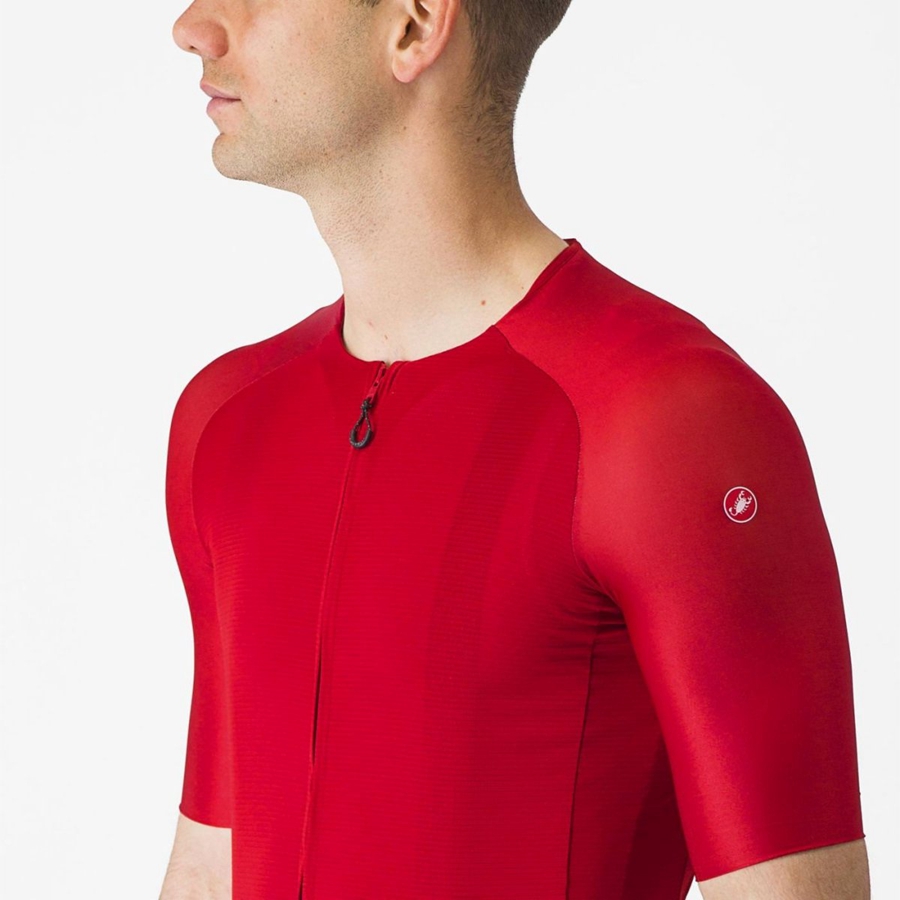 Castelli AERO RACE 7.0 Men Jersey Red | 8639-FRVIK