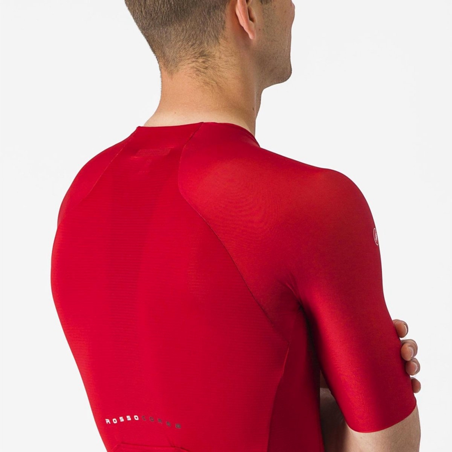 Castelli AERO RACE 7.0 Men Jersey Red | 8639-FRVIK