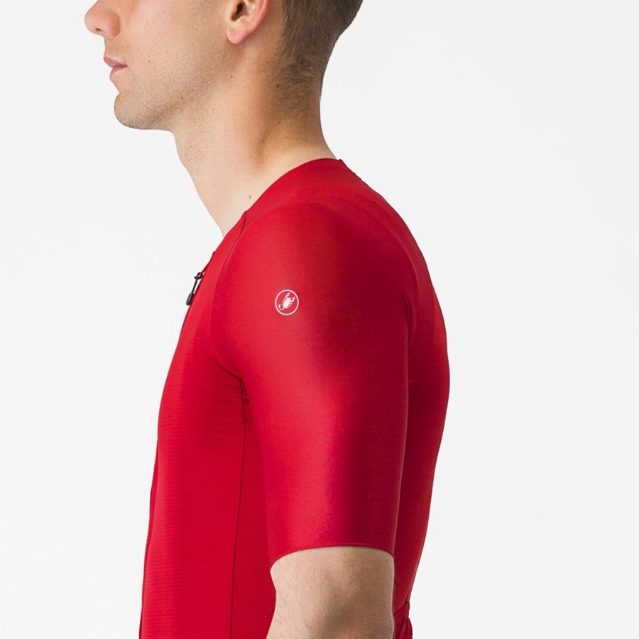 Castelli AERO RACE 7.0 Men Jersey Red | 8639-FRVIK