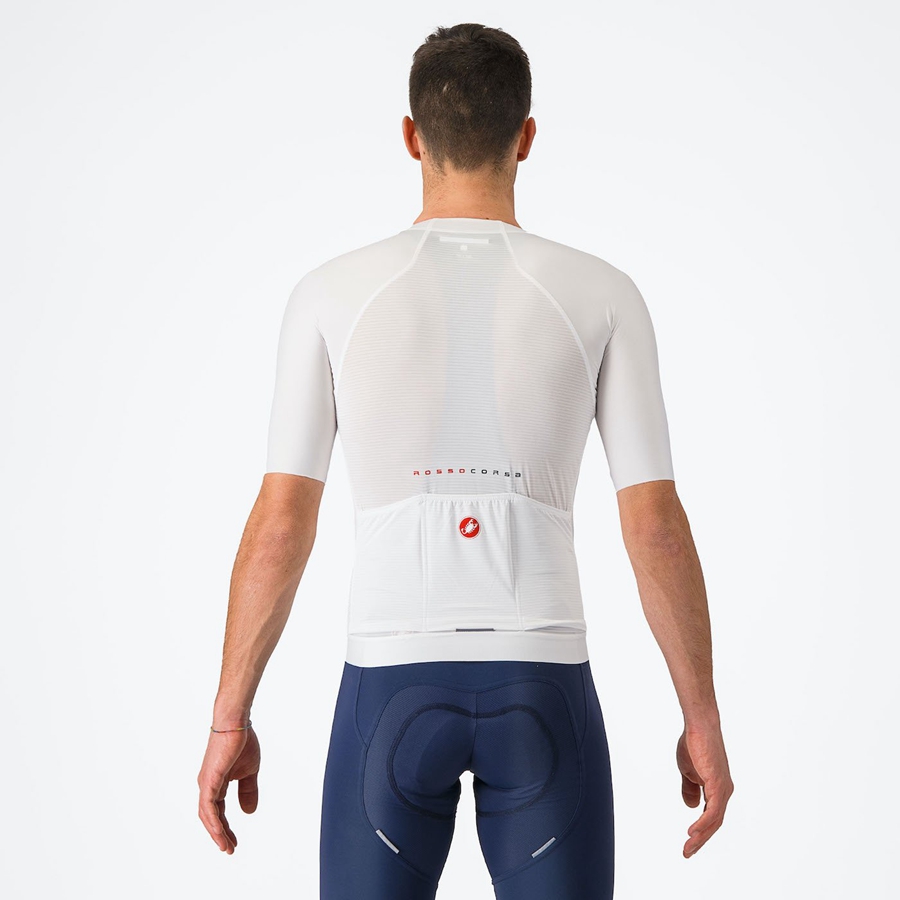 Castelli AERO RACE 7.0 Men Jersey White | 4320-LJZNO