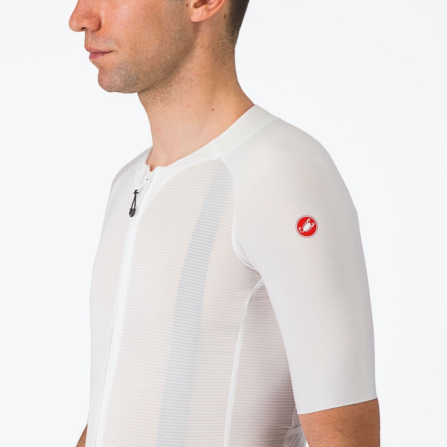 Castelli AERO RACE 7.0 Men Jersey White | 4320-LJZNO