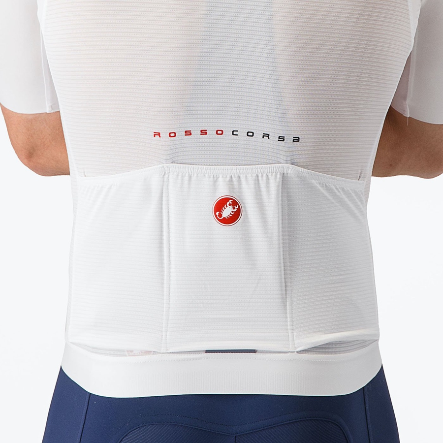 Castelli AERO RACE 7.0 Men Jersey White | 4320-LJZNO