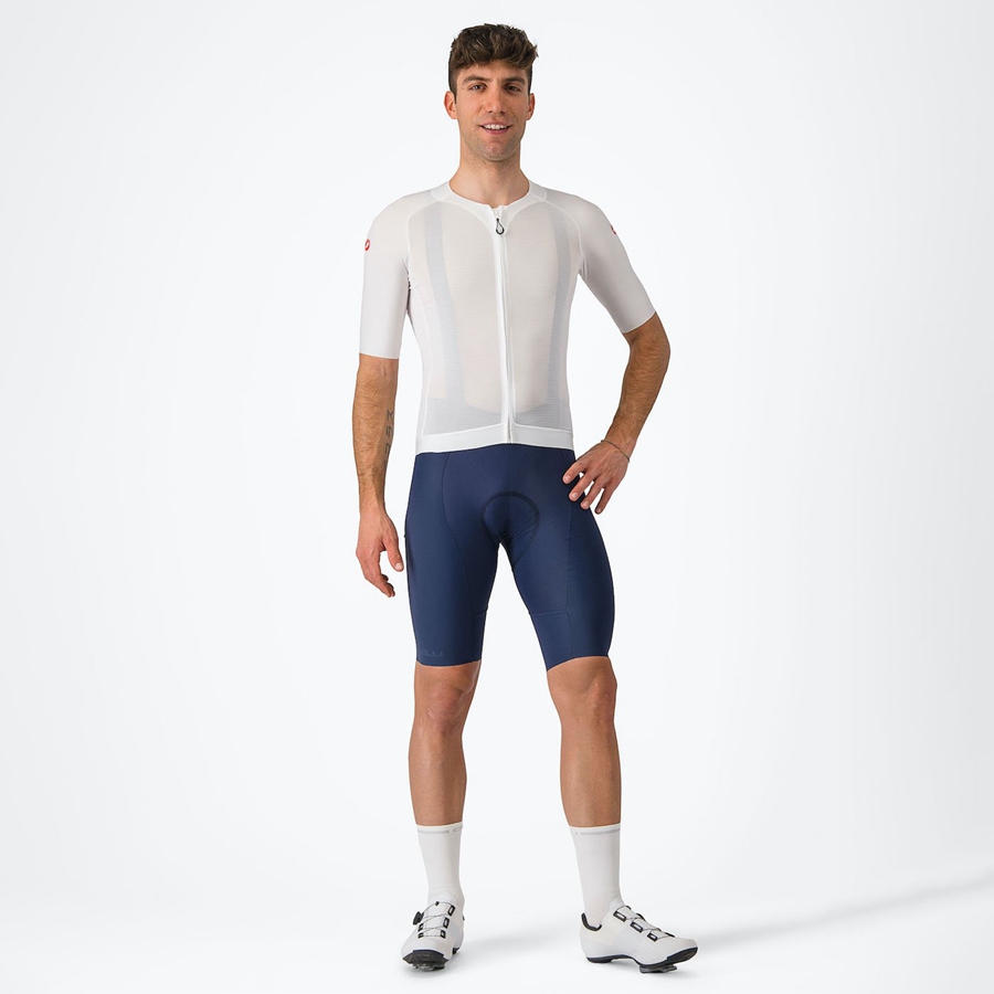 Castelli AERO RACE 7.0 Men Jersey White | 4320-LJZNO