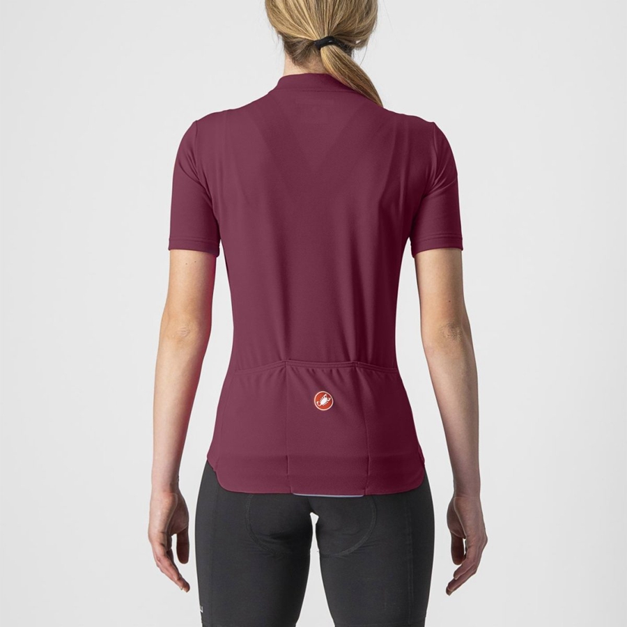 Castelli ANIMA 3 Women Jersey Burgundy / Red | 0697-EDSMY