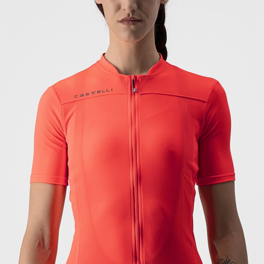 Castelli ANIMA 3 Women Jersey Pink / Dark Grey Blue | 1367-MYRGA