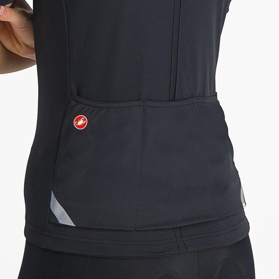 Castelli ANIMA 4 Women Jersey Black | 4562-FICSH