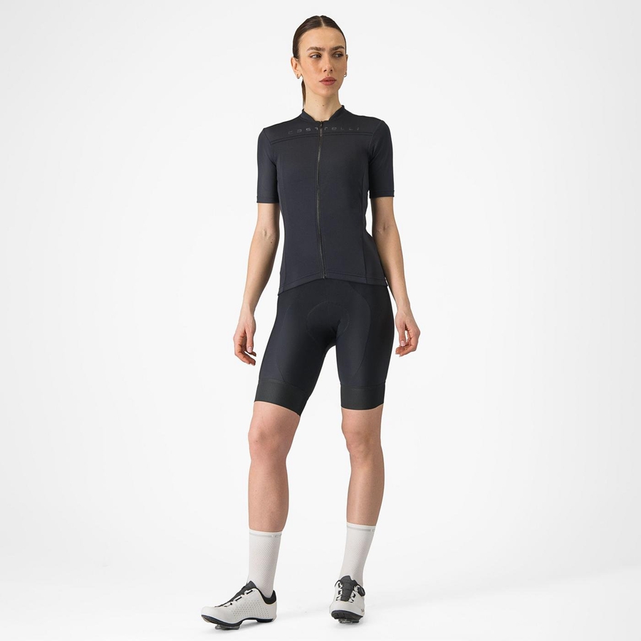 Castelli ANIMA 4 Women Jersey Black | 4562-FICSH