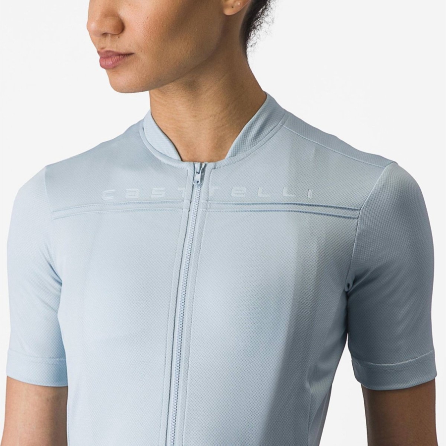 Castelli ANIMA 4 Women Jersey Blue | 9312-KSGPZ