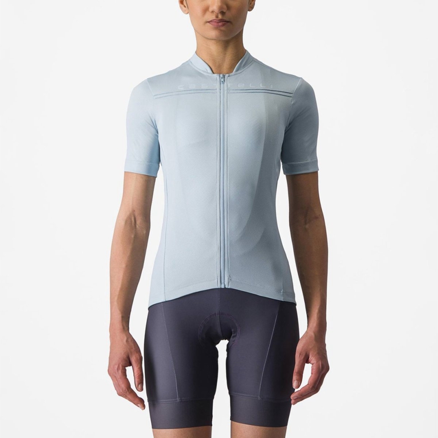 Castelli ANIMA 4 Women Jersey Blue | 9312-KSGPZ