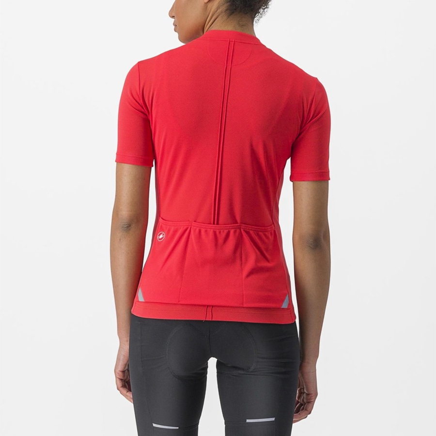 Castelli ANIMA 4 Women Jersey Red | 7853-UNIMD