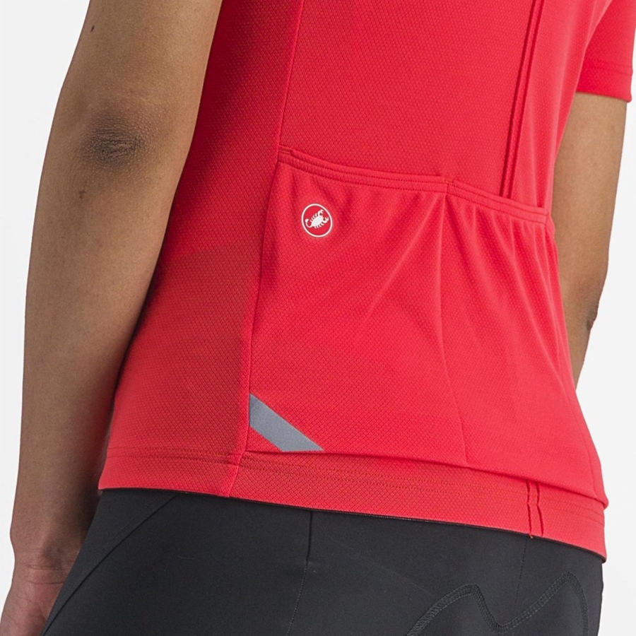 Castelli ANIMA 4 Women Jersey Red | 7853-UNIMD