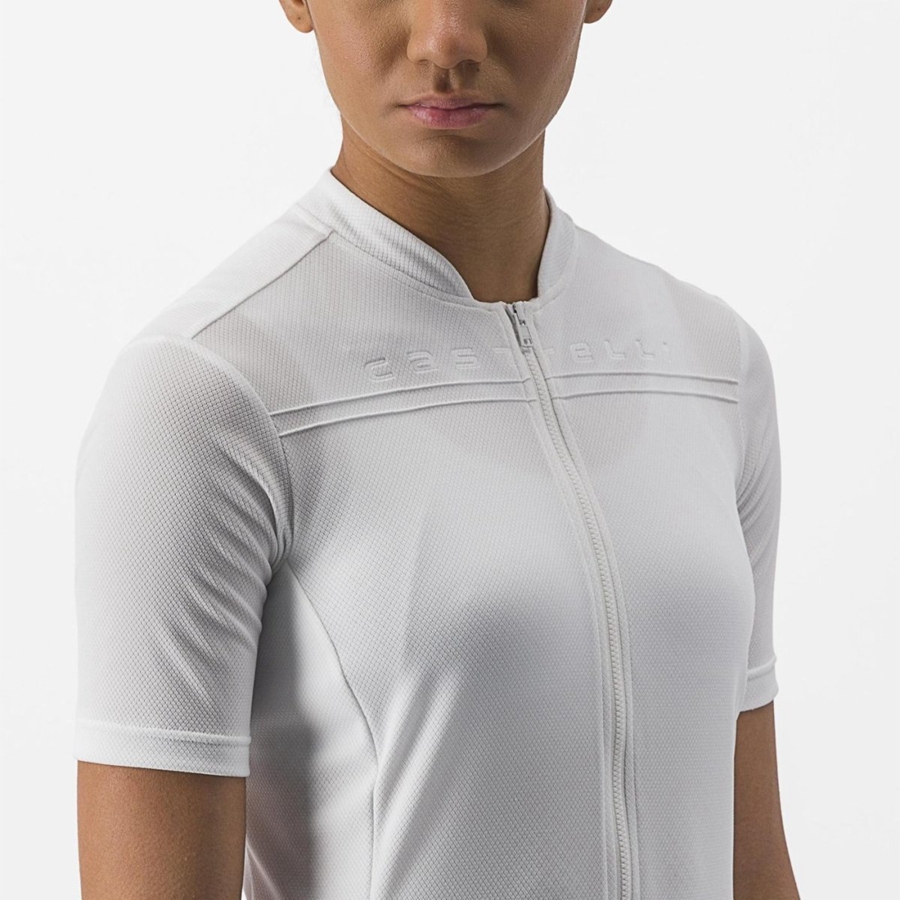 Castelli ANIMA 4 Women Jersey White | 8240-BGJDZ