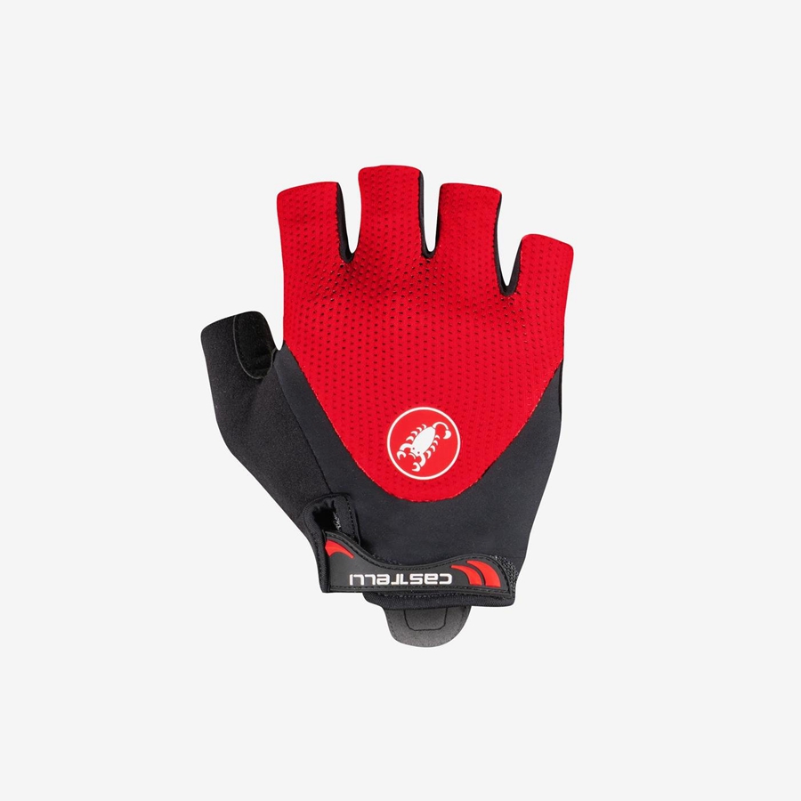 Castelli ARENBERG GEL 2 Men Gloves Red | 0196-QZKVP