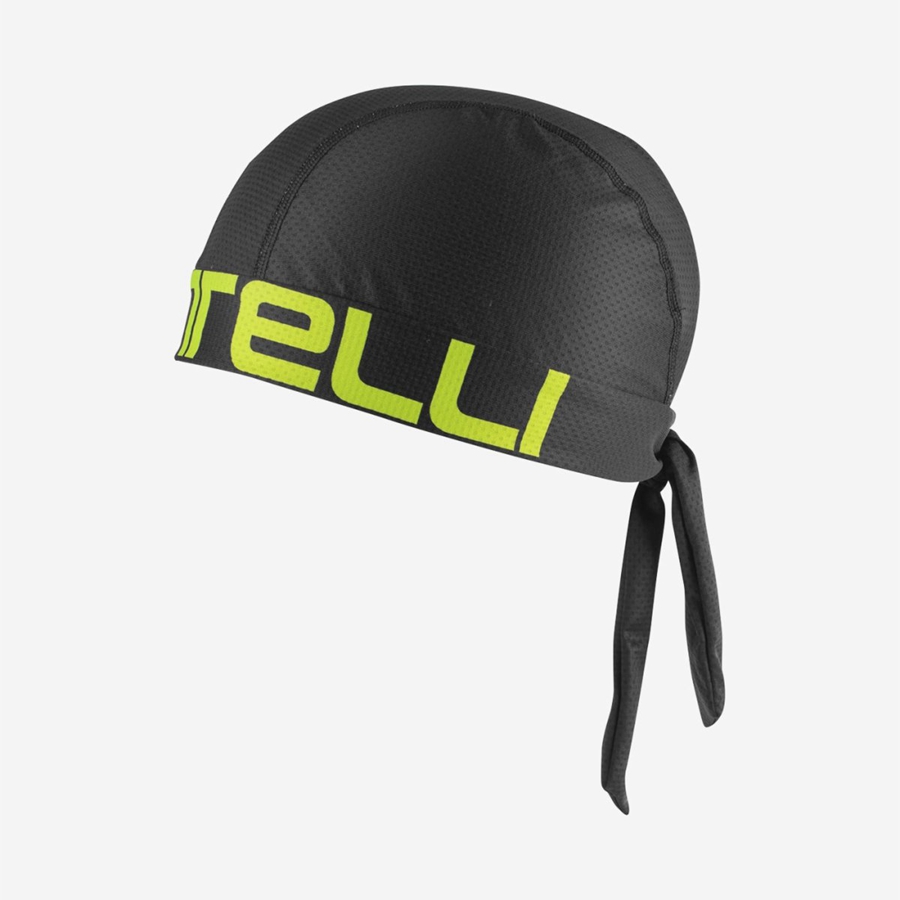 Castelli CASTELLI BANDANA Men Headwear Black / Light Green | 6194-SLPUD