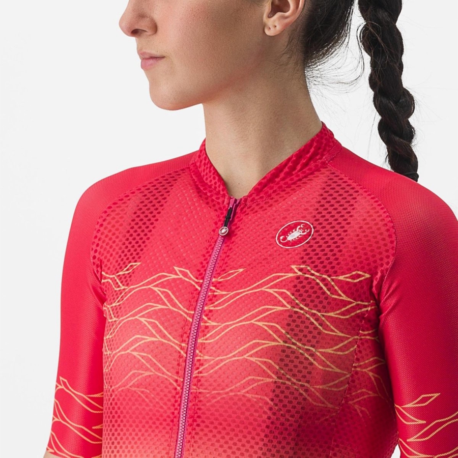 Castelli CLIMBER'S 2.0 W Women Jersey Orange | 6892-SKDTH