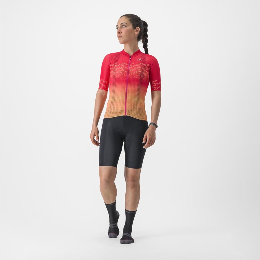 Castelli CLIMBER'S 2.0 W Women Jersey Orange | 6892-SKDTH