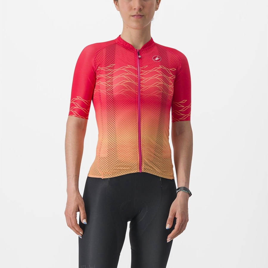 Castelli CLIMBER\'S 2.0 W Women Jersey Orange | 6892-SKDTH