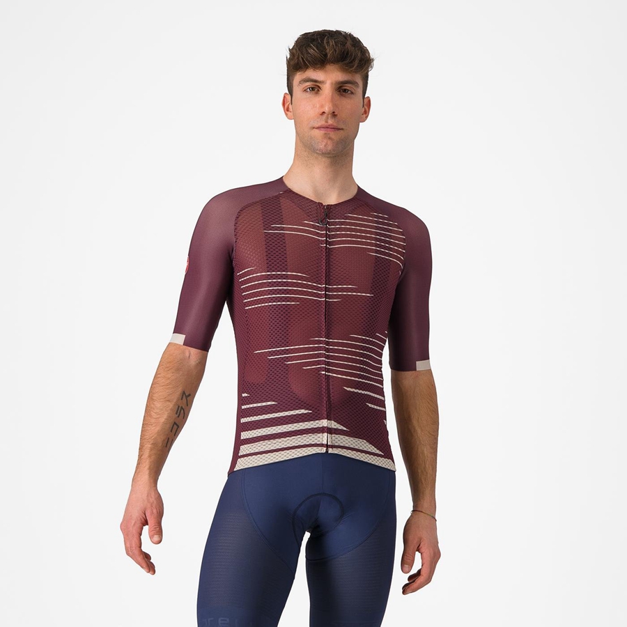 Castelli CLIMBER\'S 4.0 Men Jersey Deep Burgundy / Silver | 1758-TOEUD