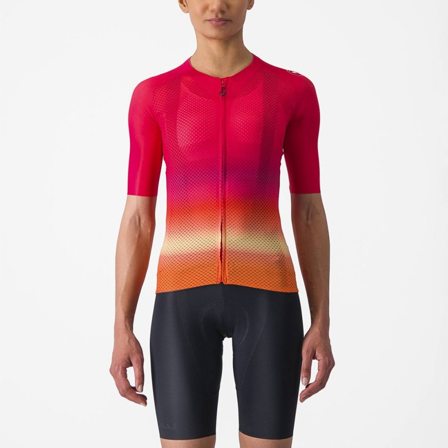 Castelli CLIMBER\'S 4.0 W Women Jersey Pink | 2459-ZSUIR