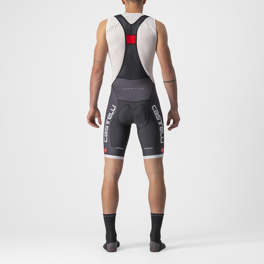 Castelli COMPETIZIONE KIT Men Bib Shorts Dark Grey / Silver Grey | 5436-NDCPI