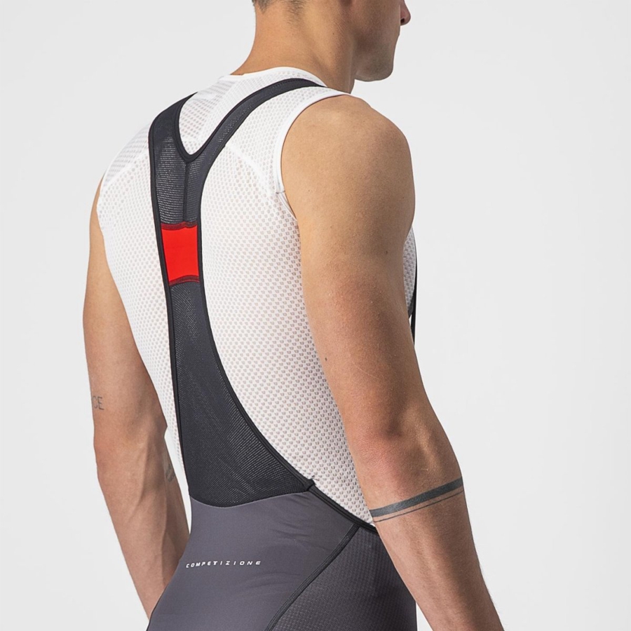 Castelli COMPETIZIONE KIT Men Bib Shorts Dark Grey / Silver Grey | 5436-NDCPI