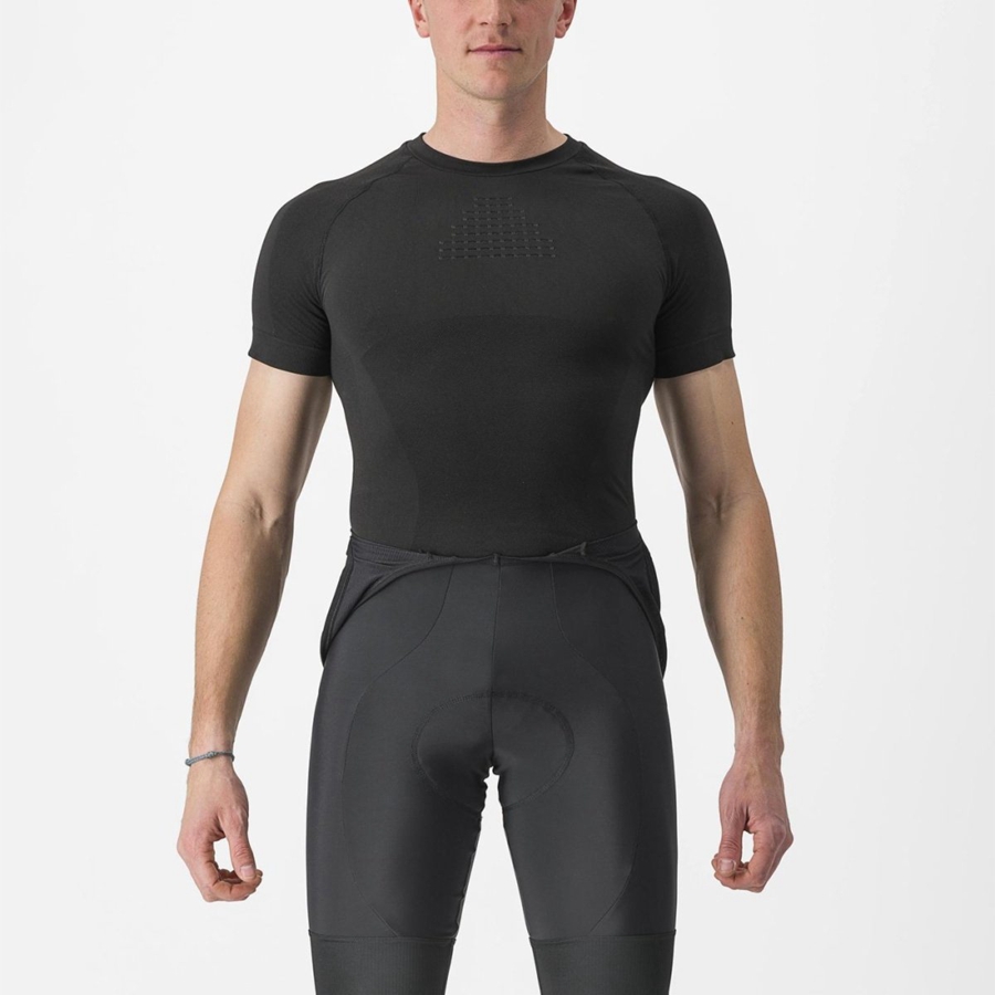 Castelli CORE SEAMLESS SS Men Base Layer Black | 7902-JEWOP