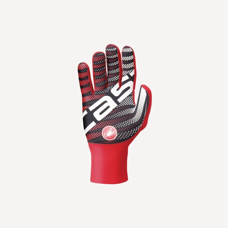 Castelli DILUVIO C Men Gloves Red | 6913-RUKNO