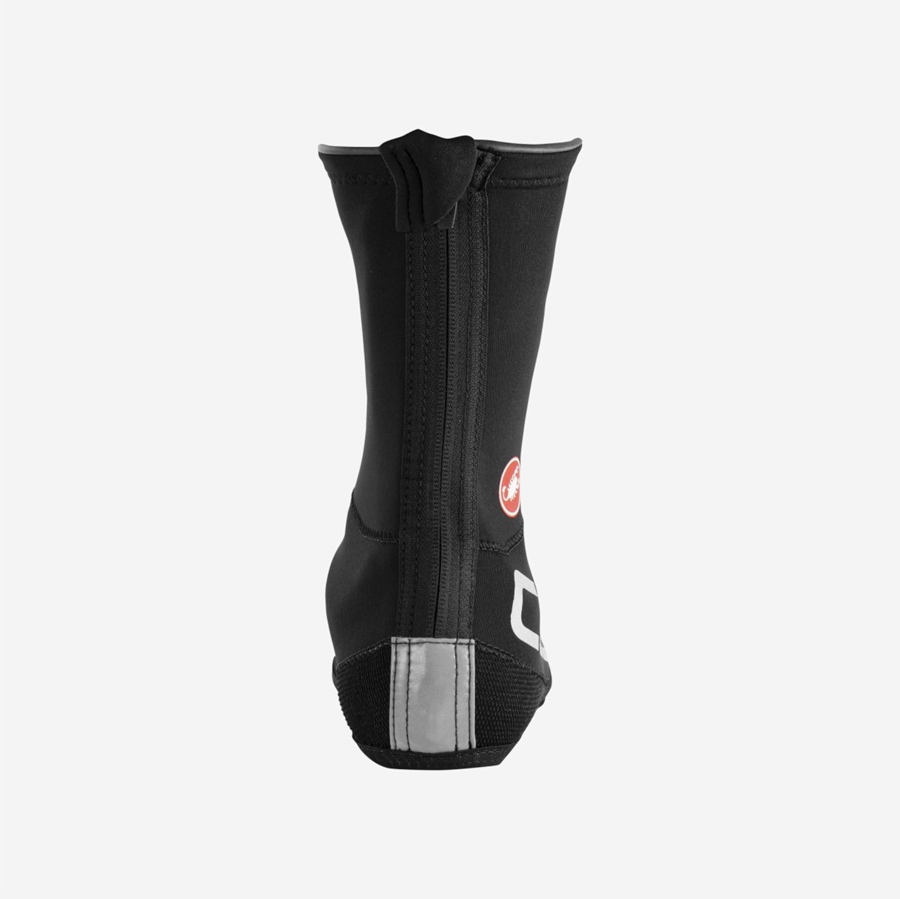 Castelli DILUVIO UL Men Shoecovers Black / Silver | 9103-HNQWI