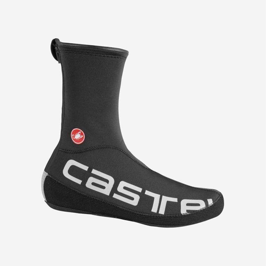 Castelli DILUVIO UL Men Shoecovers Black / Silver | 9103-HNQWI