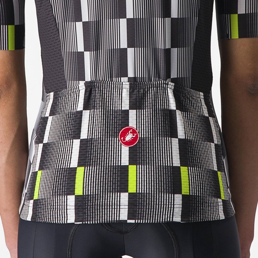 Castelli DIMENSIONE Women Jersey Black / White / Light Green | 3542-UICNS