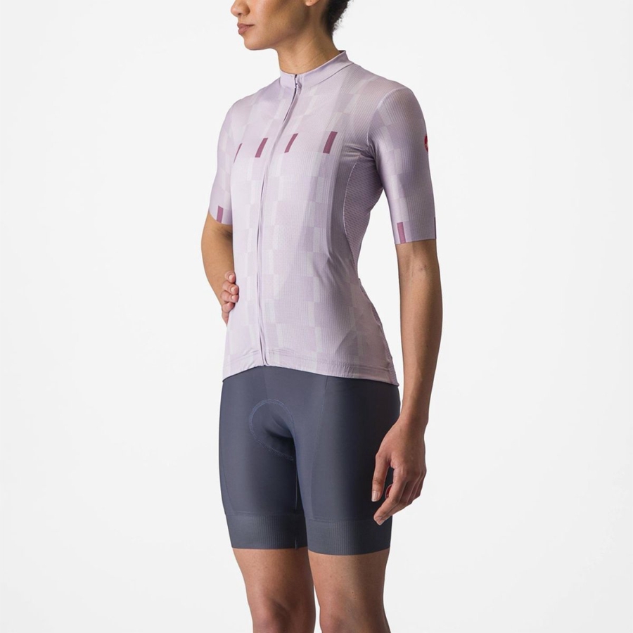 Castelli DIMENSIONE Women Jersey Purple White / Deep Purple | 6980-GYFIJ