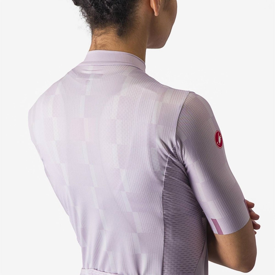 Castelli DIMENSIONE Women Jersey Purple White / Deep Purple | 6980-GYFIJ